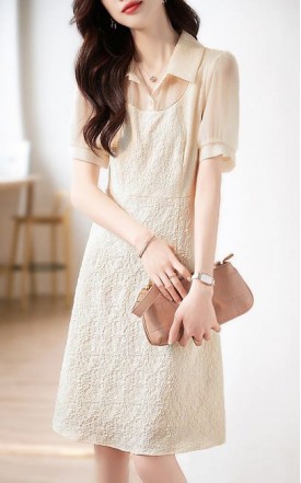 4✮- Knee Dress - LNFM11620 (Small Cutting)(Ready Stock)