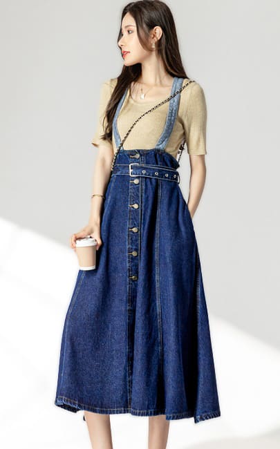 4✮- Denim Pinafore - LRFM14812