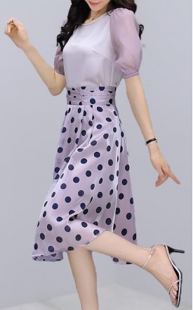 4✮- Knee Dress (Top+Skirt) - LSFM16776