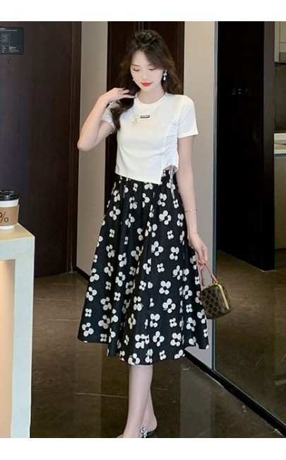 4✮- Midi Dress (Top+Skirt) - LSFM16784