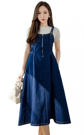 4✮- Denim Pinafore - LVFM18895