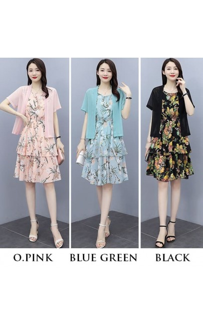 4✮- Knee Dress (With Cardigan)(Small Cutting) - LWFMY3055