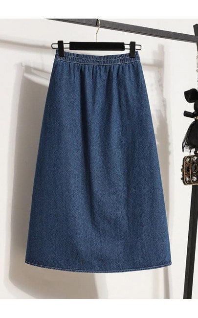 4✮- Denim Knee Skirt - LXFM20204 4✮- Denim Knee Skirt - LXFM20204