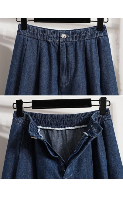 4✮- Denim Knee Skirt - LXFM20204 4✮- Denim Knee Skirt - LXFM20204