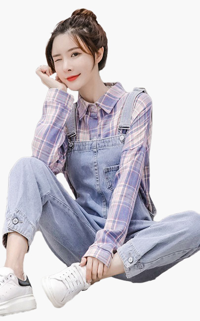 4✮- Denim Jumpsuit (With Shirt) - LXFMY3145