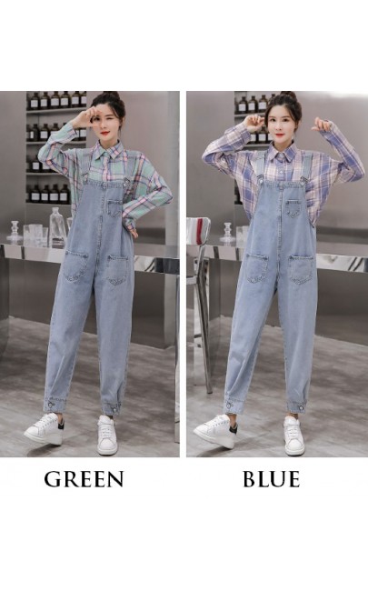 4✮- Denim Jumpsuit (With Shirt) - LXFMY3145 4✮- Denim Jumpsuit (With Shirt) - LXFMY3145