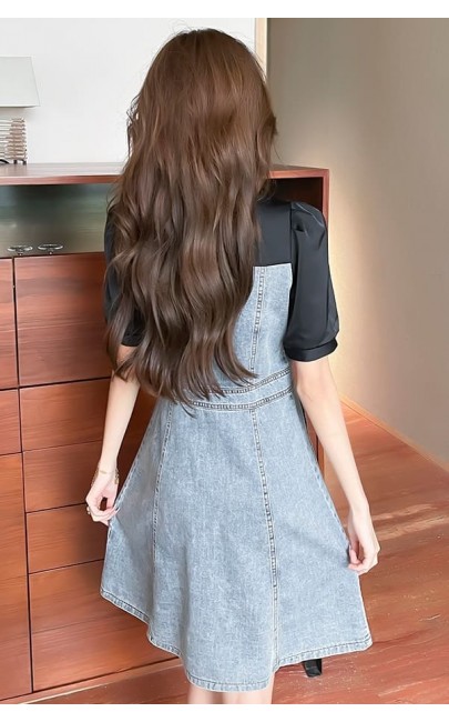 4✮- Denim Knee Dress - LYFM20836 4✮- Denim Knee Dress - LYFM20836