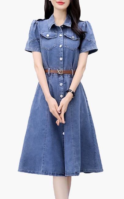 4✮- Denim Knee Dress - LYFMY3184 / RY56