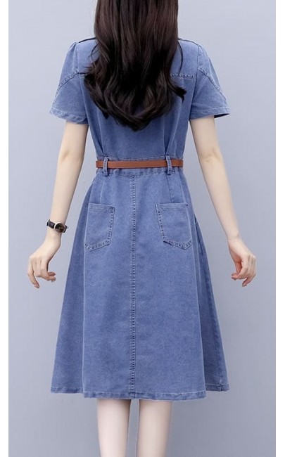 4✮- Denim Knee Dress - LYFMY3184 / RY56 4✮- Denim Knee Dress - LYFMY3184 / RY56