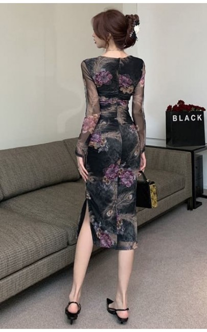 4✮- Bodycon Dress (Small Cutting) - MAFM23090