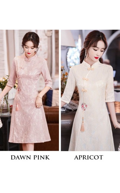 4✮- Knee Dress (Cheongsam) - MBFMY3305 - Temp 4✮- Knee Dress (Cheongsam) - MBFMY3305 - Temp