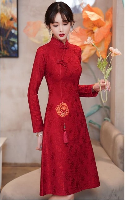 4✮- Knee Dress (Cheongsam) - MEFM25682 4✮- Knee Dress (Cheongsam) - MEFM25682