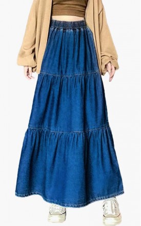 4✮- Denim Midi Skirt - MFFM26239