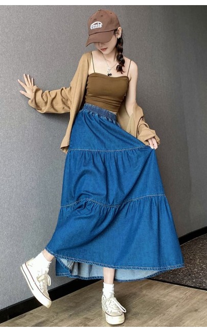 4✮- Denim Midi Skirt - MFFM26239