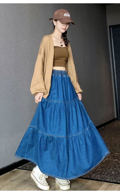 4✮- Denim Midi Skirt - MFFM26239 4✮- Denim Midi Skirt - MFFM26239