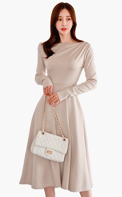 4✮- Bodycon Knee Dress - MHFM27483 / BY460