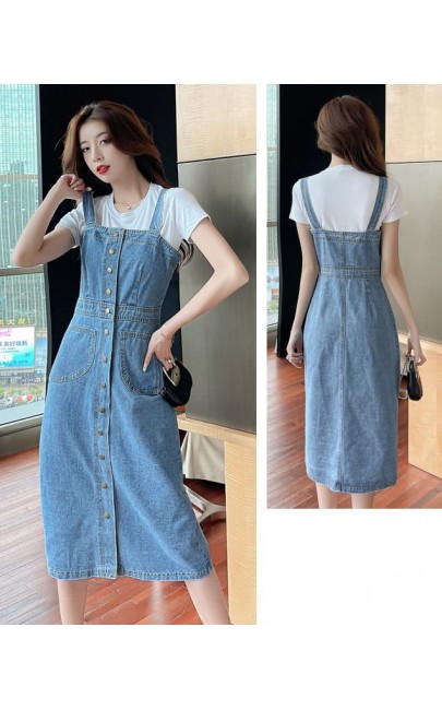 4✮- Denim Pinafore (Small Cutting) - MJFMY3984 4✮- Denim Pinafore (Small Cutting) - MJFMY3984