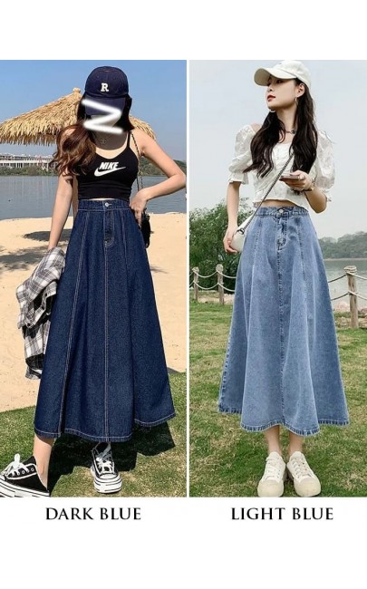 3✮- Denim Midi Skirt - MMFRM148 3✮- Denim Midi Skirt - MMFRM148
