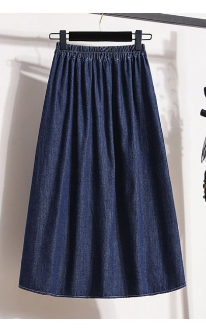 4✮- Denim Midi Skirt - MNFRM1132