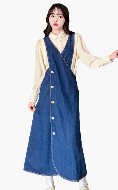4✮- Denim Pinafore - MOFRM1563 / BY280