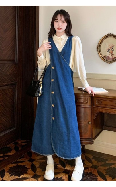 4✮- Denim Pinafore - MOFRM1563 / BY280 4✮- Denim Pinafore - MOFRM1563 / BY280