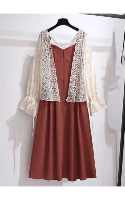 4✮- Knee Dress / Cardigan - MPFRM2039 4✮- Knee Dress / Cardigan - MPFRM2039