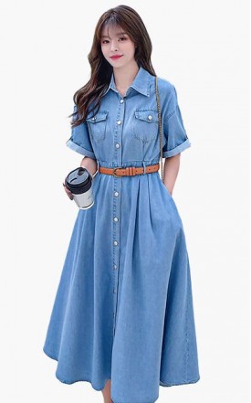 4✮- Denim Knee Dress - MPFRY82