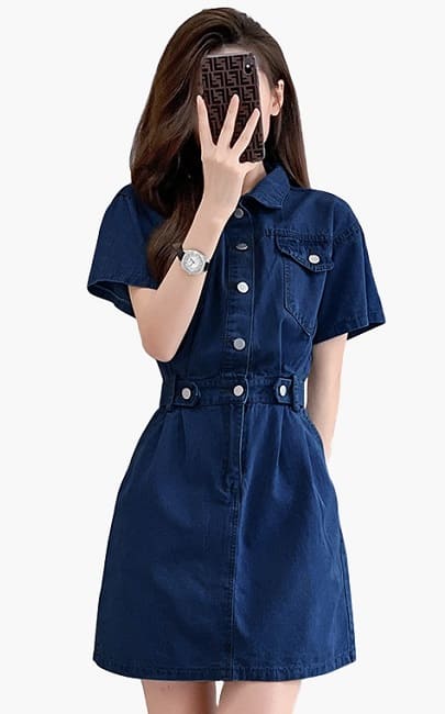 4✮- MRFRM4018 - Denim Mini Dress