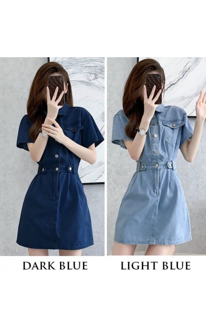 4✮- MRFRM4018 / BY268 - Denim Mini Dress 4✮- MRFRM4018 / BY268 - Denim Mini Dress