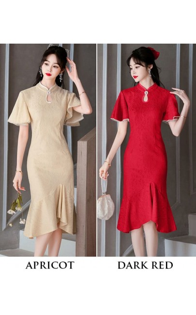 4✮- MRFRM4053 - Mermaid Knee Dress (Small Cut, Cheongsam) 4✮- MRFRM4053 - Mermaid Knee Dress (Small Cut, Cheongsam)