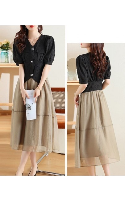4✮- MSFRM4572 - Midi Dress (Top+Skirt) 4✮- MSFRM4572 - Midi Dress (Top+Skirt)