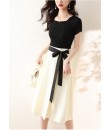 4✮- MWFRM7428 - Knee Dress (Top+Skirt)