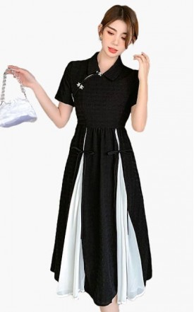 4✮- MYFRM10803 - Knee Dress (Cheongsam)