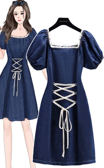4✮- MZFRM11289 / PF11244 - Denim Dress (Small Cut)