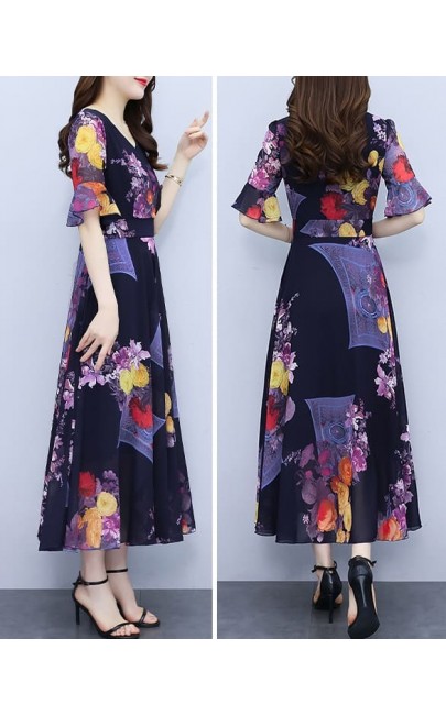 4✮- NAFRM13562 - Midi Dress (Small Cut)