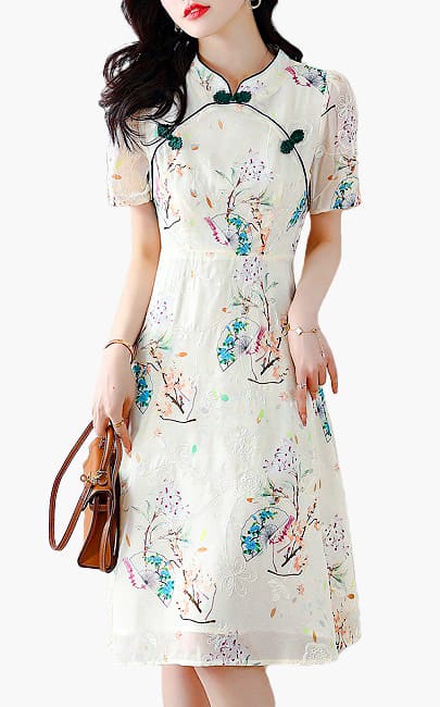 4✮- NCFRM17859 / BY685 - Knee Dress (Cheongsam)