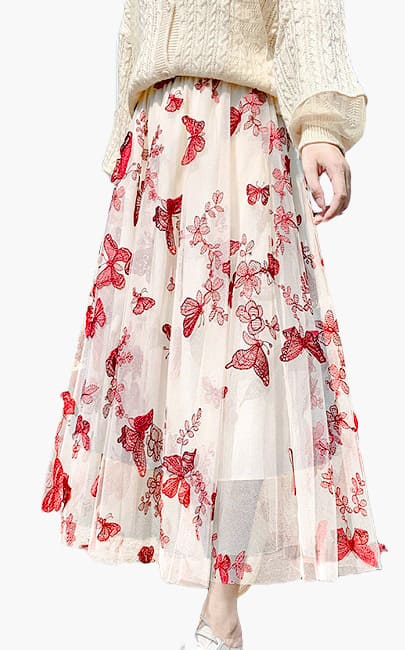 4✮- NEFRM20598 - Midi Skirt (S-XL)