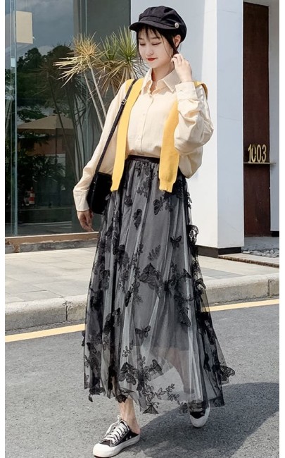 4✮- NEFRM20598 - Midi Skirt (S-XL)