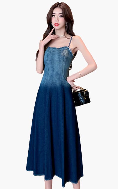 4✮- NFFRM21810 - Denim Midi Dress