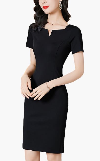 4✮- NFFRM21843 - Bodycon Knee Dress