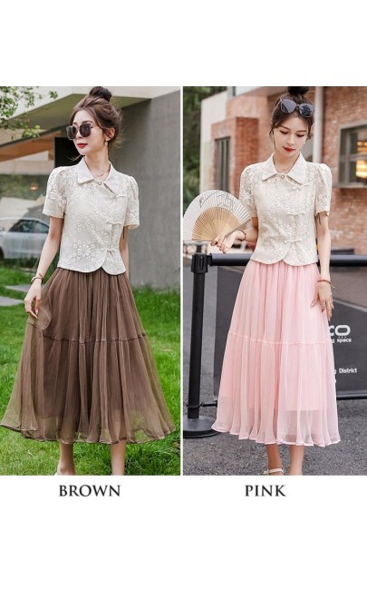 4✮- NFFRM22077 - Midi Dress (Top+Skirt) 4✮- NFFRM22077 - Midi Dress (Top+Skirt)