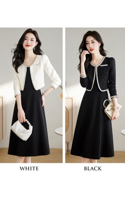 4.5✮- NGFRM23178 - Knee Dress (With Cardigan)