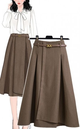 4✮- NHFRM23506 - Knee Skirt