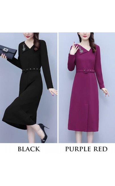 4✮- NHFRM23809 - Knee Dress