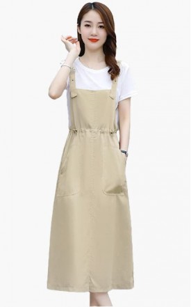 4✮- NHFRY1797 - Midi Dress (Top+Pinafore)