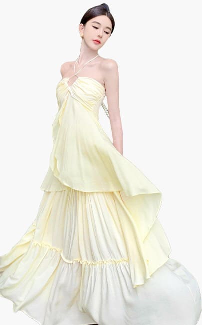 4✮- NIFRM24887 - Midi Dress (Long Top+Skirt)