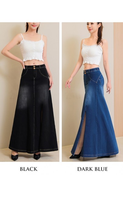 4✮- NIFRM25253 - Denim Midi Skirt 4✮- NIFRM25253 - Denim Midi Skirt