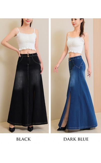 4✮- NIFRM25253 - Denim Midi Skirt