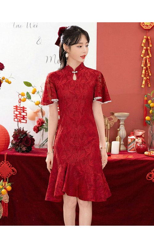 4✮- NIFRM25803 / MY14742 - Mermaid Knee Dress (Cheongsam)
