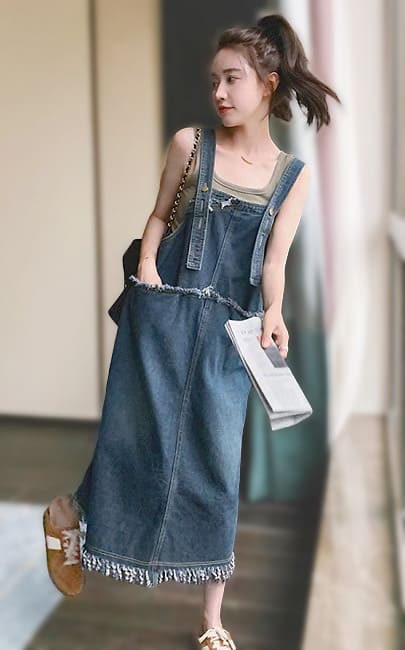 4✮- NMFRM33139 - Denim Pinafore